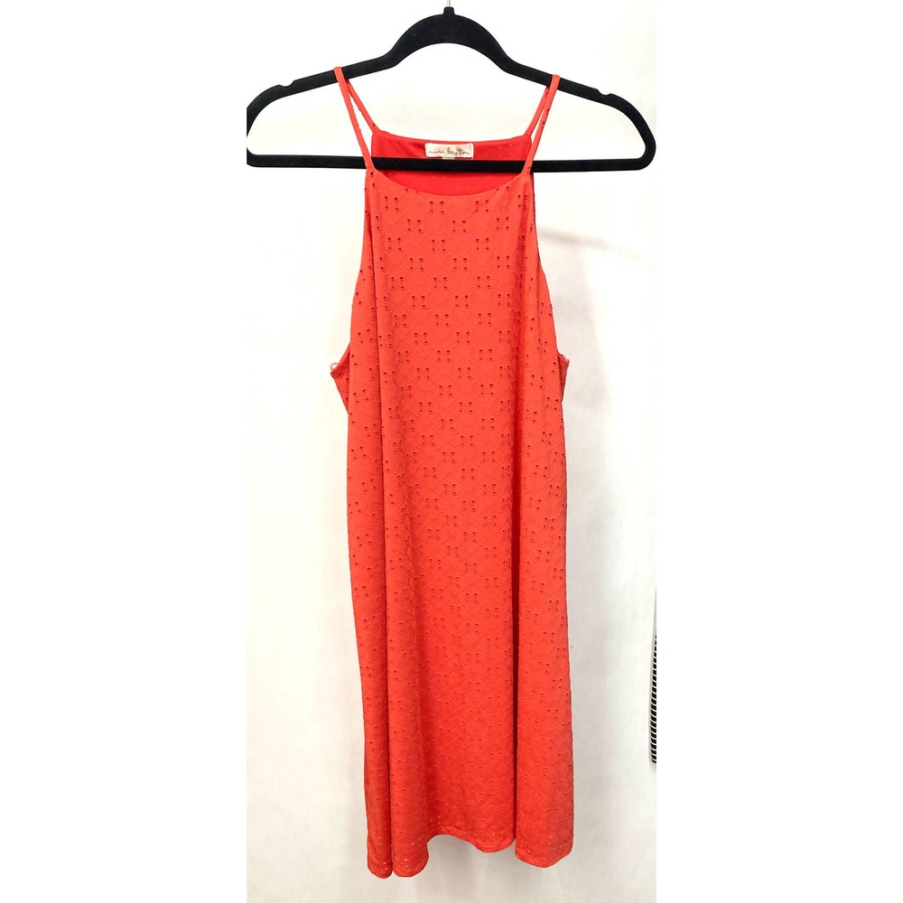 Nine Britton Juliette Eyelet Sundress Coral Orange Size Large